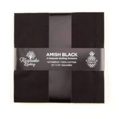 Keepsake Quilting - Amish Black - 10" Squares - 42 Pieces