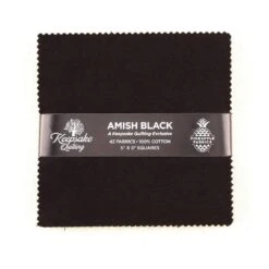 Keepsake Quilting - Amish Black - 5 " Charms - 42 Pieces