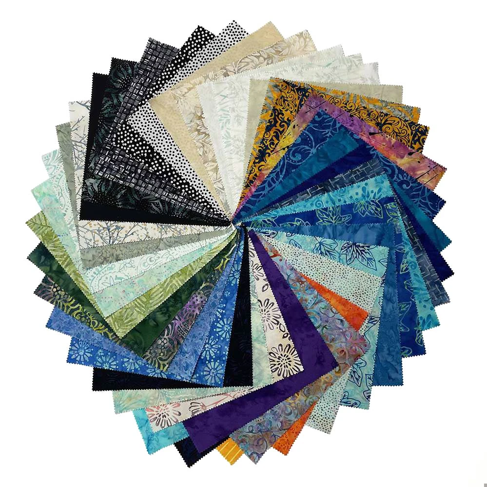 Mystery Batik 42-Piece 10" X 10" Square Collection 1 Mystery Batik 42-Piece 10" X 10" Square Collection