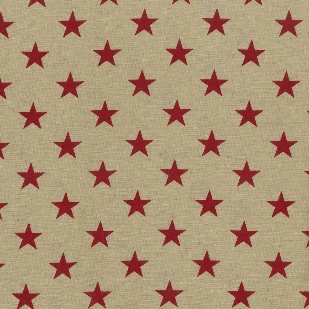 Red Antique Stars 108" Fabric By The Yard 1 Red Antique Stars 108" Fabric By The Yard