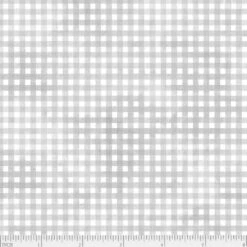 P&B Textiles - Sorbet Printed Gingham - Grey - Buy 4 Yards Get The 5th Yard FREE