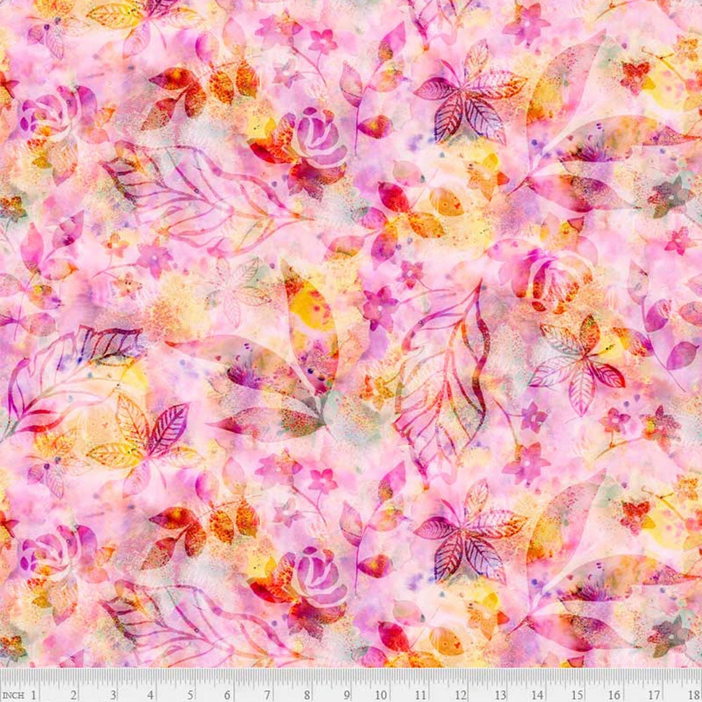 P&B Textiles - Botanics - Pink - 108" Wide - Yardage 2 P&B Textiles - Botanics - Pink - 108" Wide - Yardage - Image 2