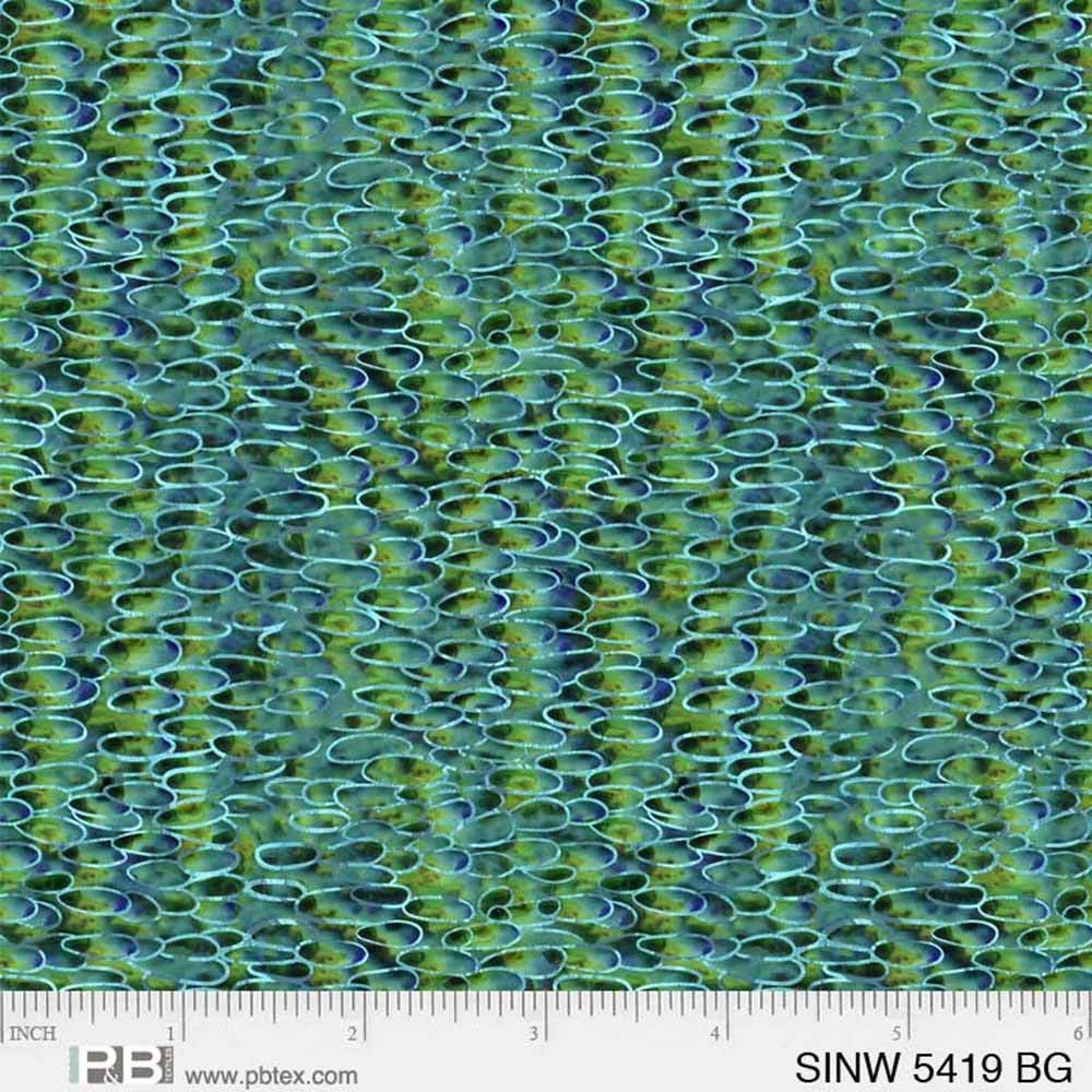 P&B Textiles - Spring In The Northwoods - Jamie Kalvestran - Sketchy Texture - Blue/Green - Yardage 2 P&B Textiles - Spring In The Northwoods - Jamie Kalvestran - Sketchy Texture - Blue/Green - Yardage - Image 2