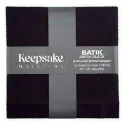 Keepsake Quilting - Batik Amish Black - 10" Squares - 42 Pieces