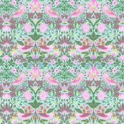 FreeSpirit - Kaffe Fassett X The Original Morris & Co. - Strawberry Thief - Aqua - Yardage