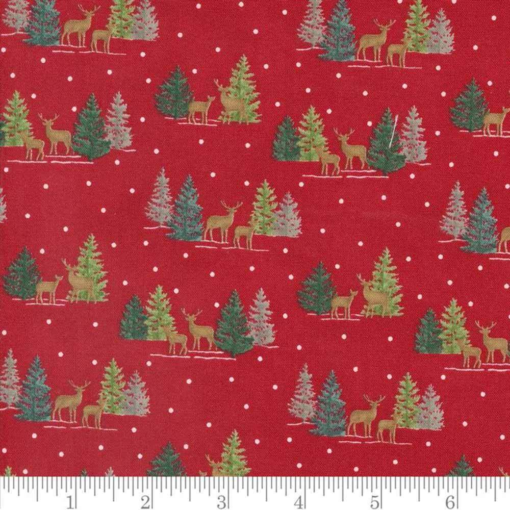 Moda - Woodland Winter - Deb Strain - Snowy Winter - Cardinal Red - Yardage 2 Moda - Woodland Winter - Deb Strain - Snowy Winter - Cardinal Red - Yardage - Image 2