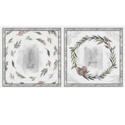 P&B Textiles - Ethereal Forest By Jetty Home - Faith, Peace Pillow - 21" X 42" - Panel