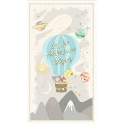 P&B Textiles - Star Bright - Cyndi Hershey - Let The Adventure Begin Light - 23" X 43" - Panel
