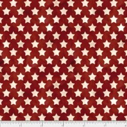 P&B Textiles - Farmhouse Americana - Cindy Jacobs - Cream Stars On Red - Yardage 3 P&B Textiles - Farmhouse Americana - Cindy Jacobs - Cream Stars On Red - Yardage -Keepsake Quilting Shop 1018840F 02