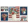 P&B Textiles - Farmhouse Americana - Cindy Jacobs - Floral Blocks - 24" X 44" Panel 2 P&B Textiles - Farmhouse Americana - Cindy Jacobs - Floral Blocks - 24" X 44" Panel -Keepsake Quilting Shop 1018841 01