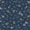 P&B Textiles - Lakeside Days - Laura Marshall - Tossed Wildlife - Navy -Yardage