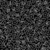 P&B Textiles - Salt & Pepper II - Floral Stitch - Black - Yardage