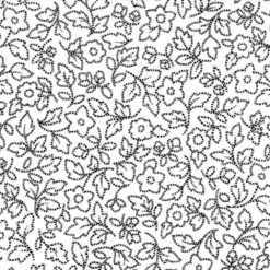 P&B Textiles - Salt & Pepper II - Floral Stitch - White - Yardage