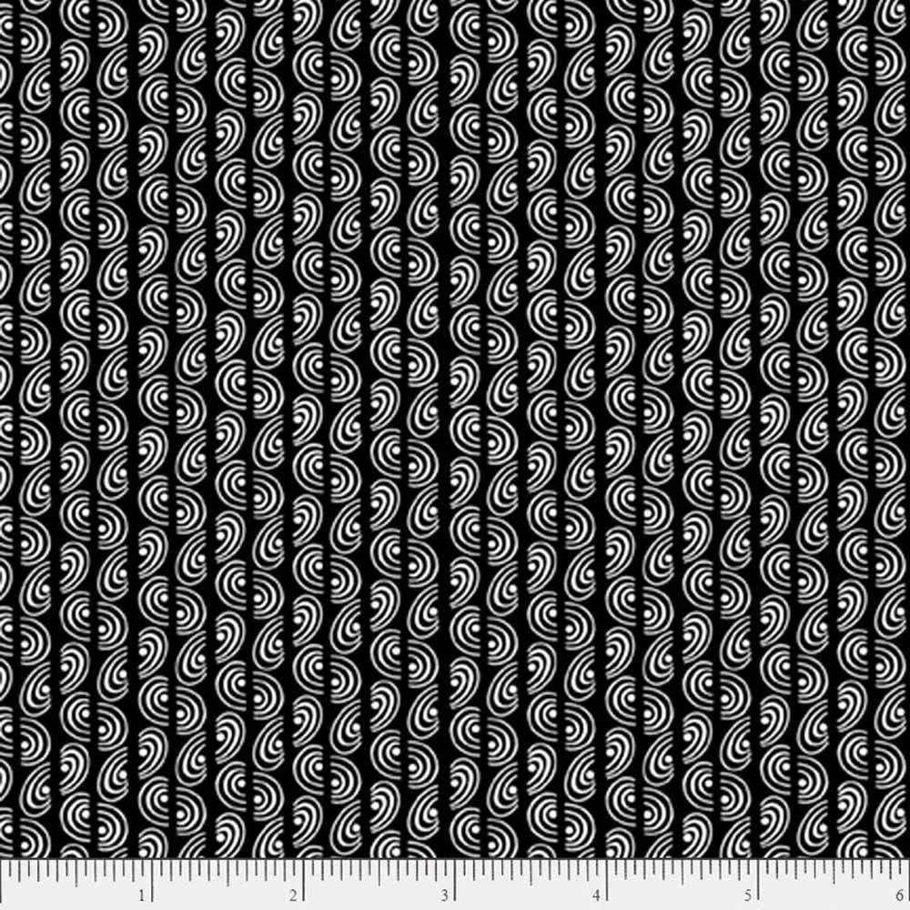 P&B Textiles - Salt & Pepper II - Spiral Stripe - Black - Yardage 2 P&B Textiles - Salt & Pepper II - Spiral Stripe - Black - Yardage - Image 2