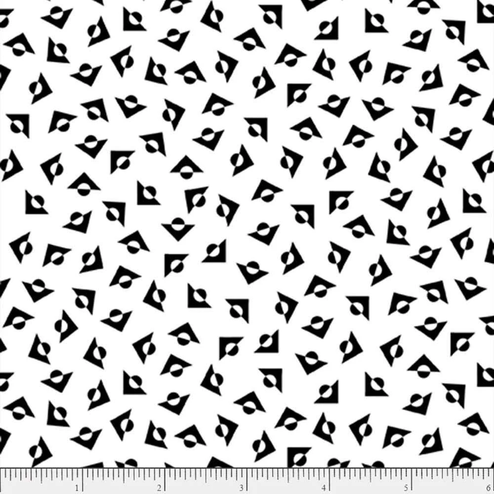 P&B Textiles - Salt & Pepper II - Triangle Tree - White - Yardage 2 P&B Textiles - Salt & Pepper II - Triangle Tree - White - Yardage - Image 2