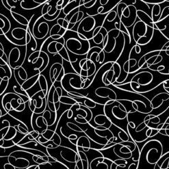 P&B Textiles - Salt & Pepper II - Scribble - Black - Yardage