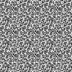 P&B Textiles - Salt & Pepper II - Feather Scroll - White - Yardage