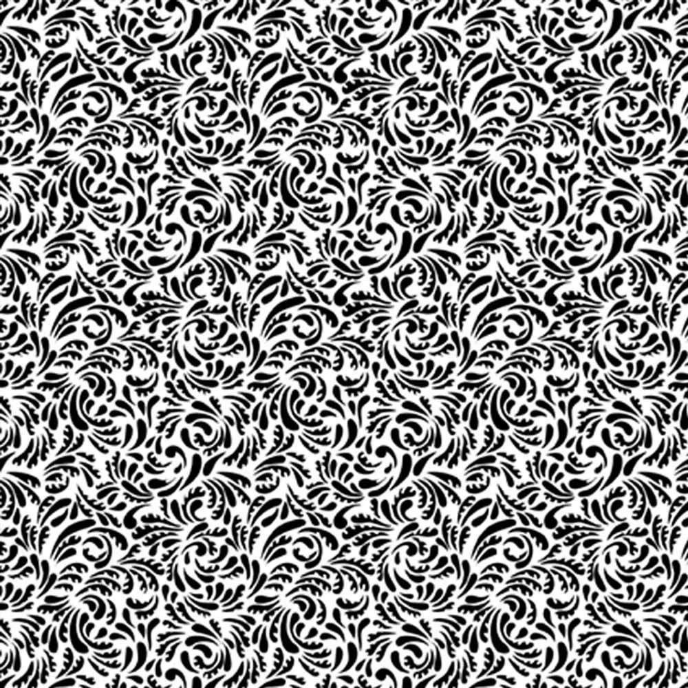 P&B Textiles - Salt & Pepper II - Feather Scroll - White - Yardage 1 P&B Textiles - Salt & Pepper II - Feather Scroll - White - Yardage