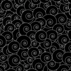 P&B Textiles - Salt & Pepper II - Snail - Black - Yardage