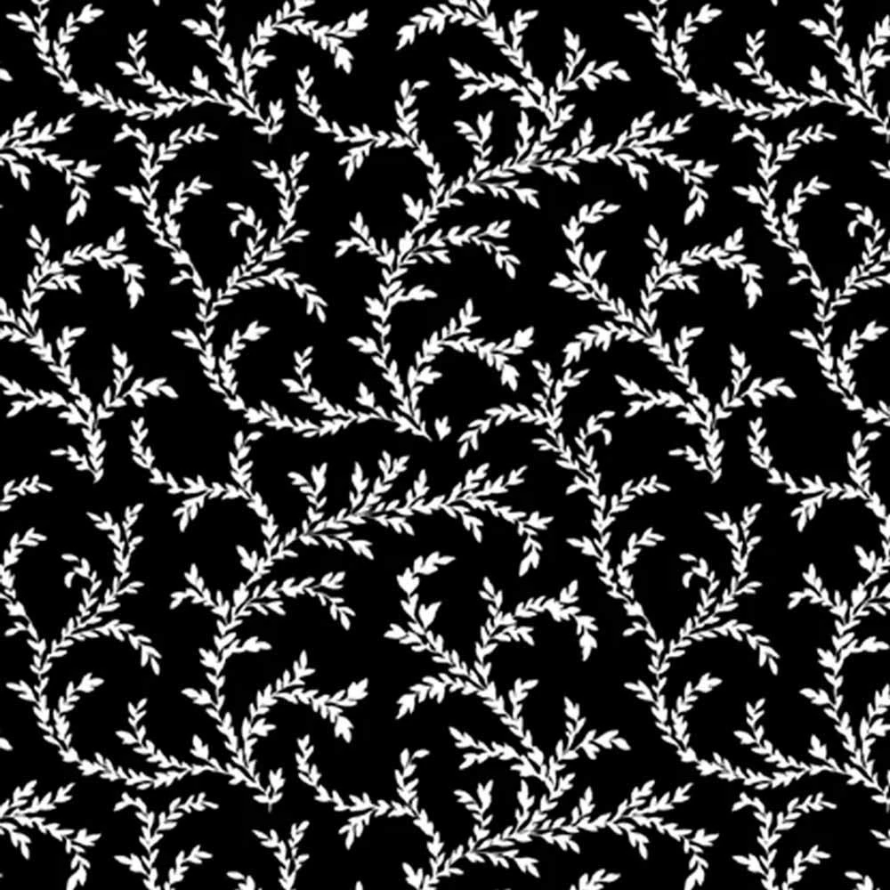 P&B Textiles - Salt & Pepper II - Vine On Black - Yardage 1 P&B Textiles - Salt & Pepper II - Vine On Black - Yardage