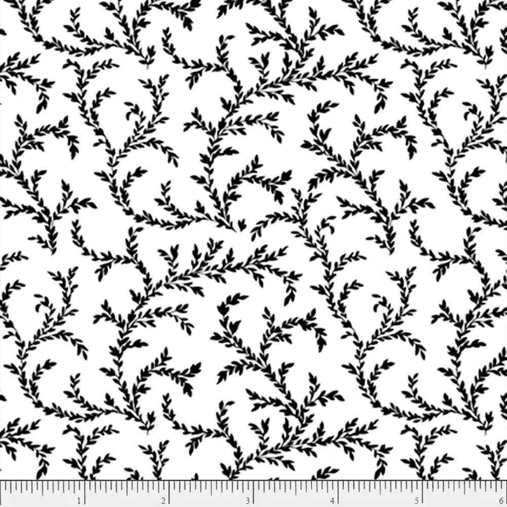 P&B Textiles - Salt & Pepper II - Vine On White - Yardage 2 P&B Textiles - Salt & Pepper II - Vine On White - Yardage - Image 2
