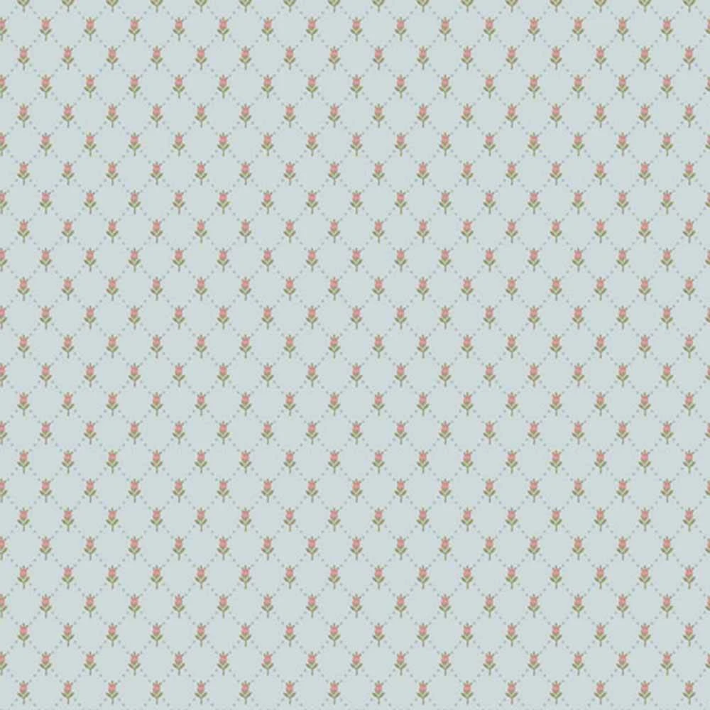 Marcus Fabrics - Just Rosy - Collaboration With Smithsonian Institution - Mini Buds - Sky - Yardage 1 Marcus Fabrics - Just Rosy - Collaboration With Smithsonian Institution - Mini Buds - Sky - Yardage
