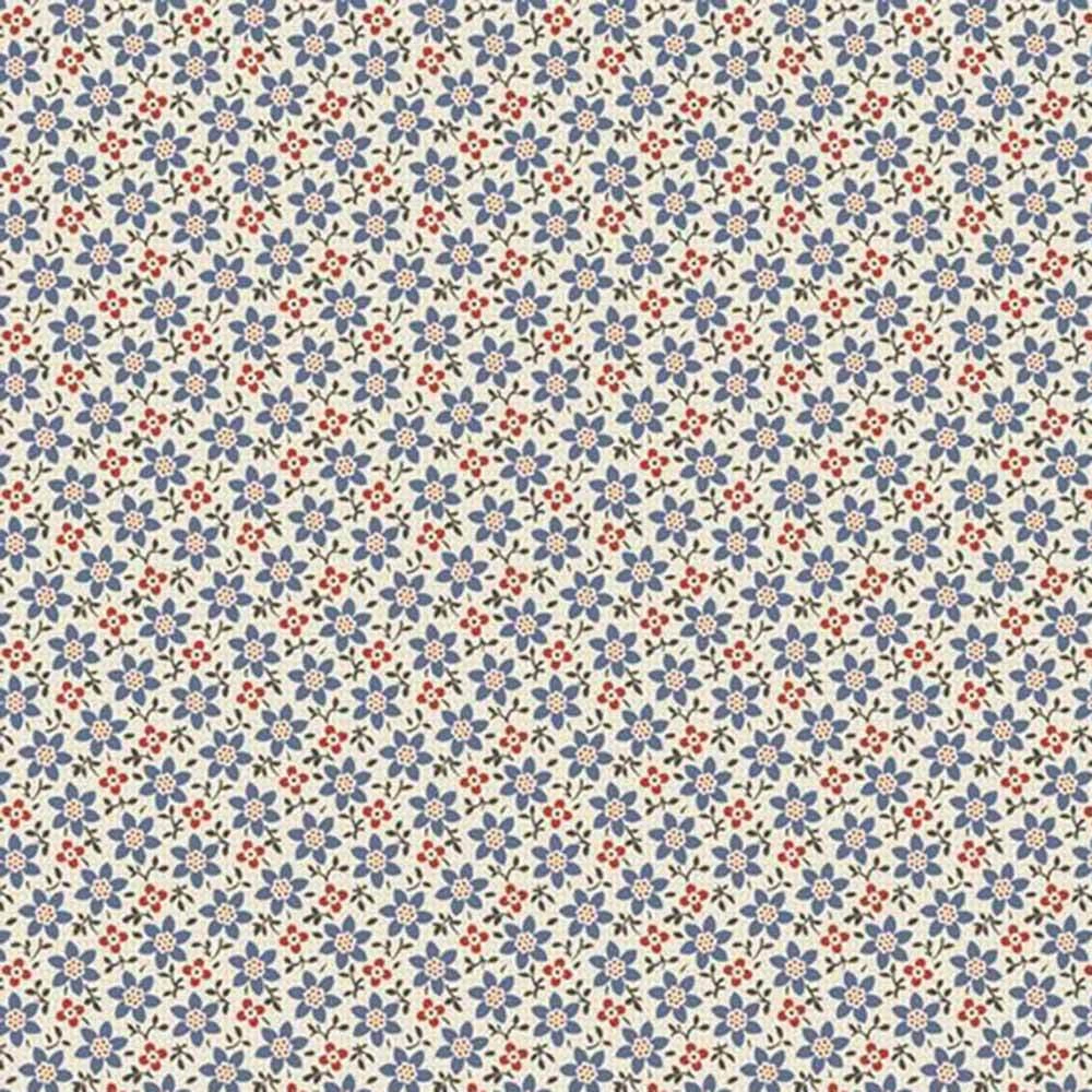 Marcus Fabrics - Rag Bag Doll By Miriam Christensen Rawson - Blue Flowers - Yardage 1 Marcus Fabrics - Rag Bag Doll By Miriam Christensen Rawson - Blue Flowers - Yardage