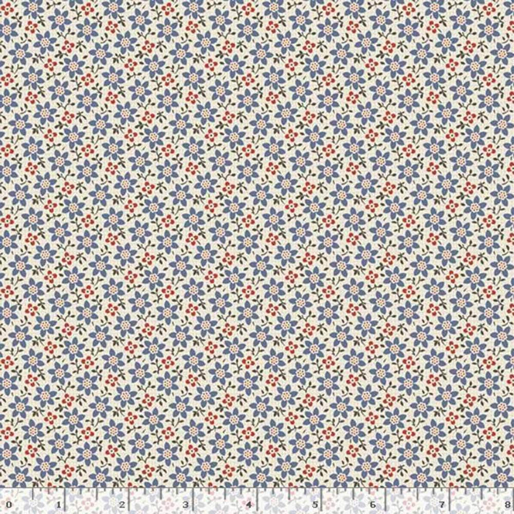 Marcus Fabrics - Rag Bag Doll By Miriam Christensen Rawson - Blue Flowers - Yardage 2 Marcus Fabrics - Rag Bag Doll By Miriam Christensen Rawson - Blue Flowers - Yardage - Image 2