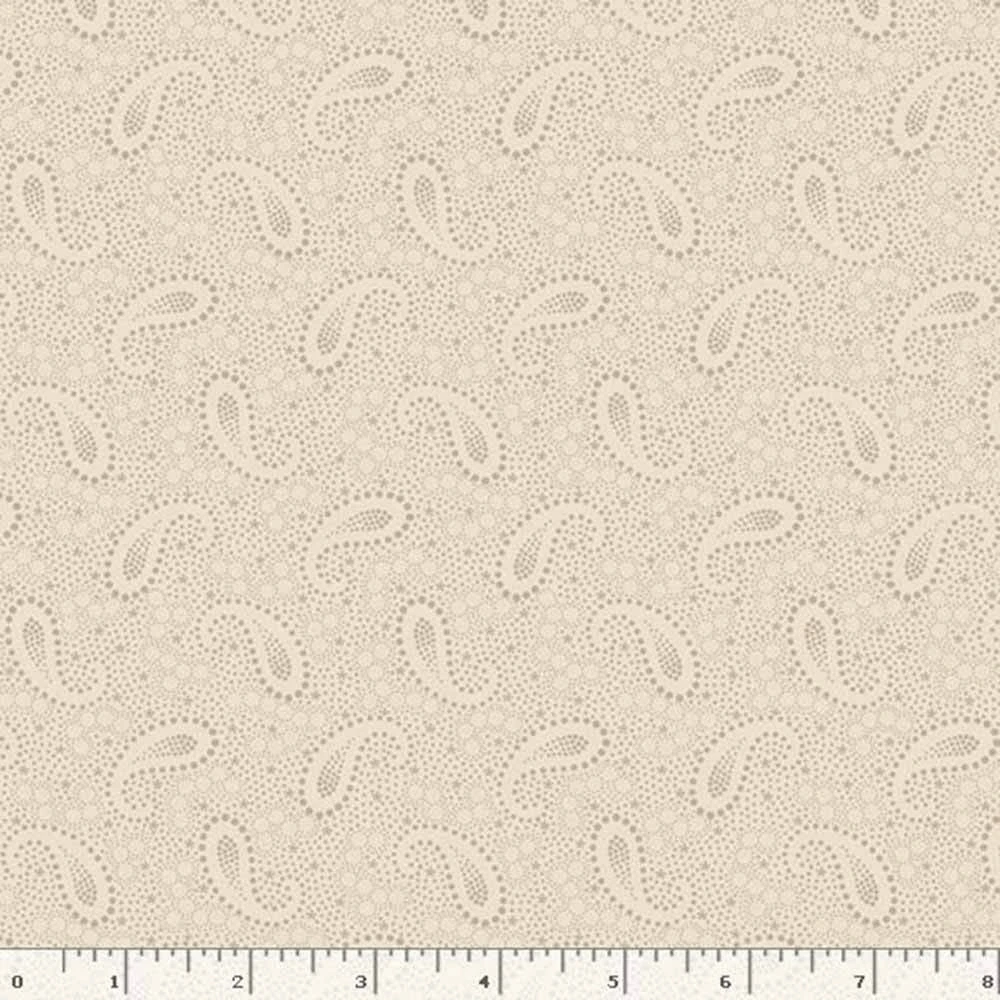 Marcus Fabrics - Flower Garden By Dolores Smith - Paisley - Cream - Yardage 2 Marcus Fabrics - Flower Garden By Dolores Smith - Paisley - Cream - Yardage - Image 2