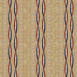 Marcus Fabrics - Betsy's Needlework By Pam Buda - Bunting Stripe - Beige - Yardage