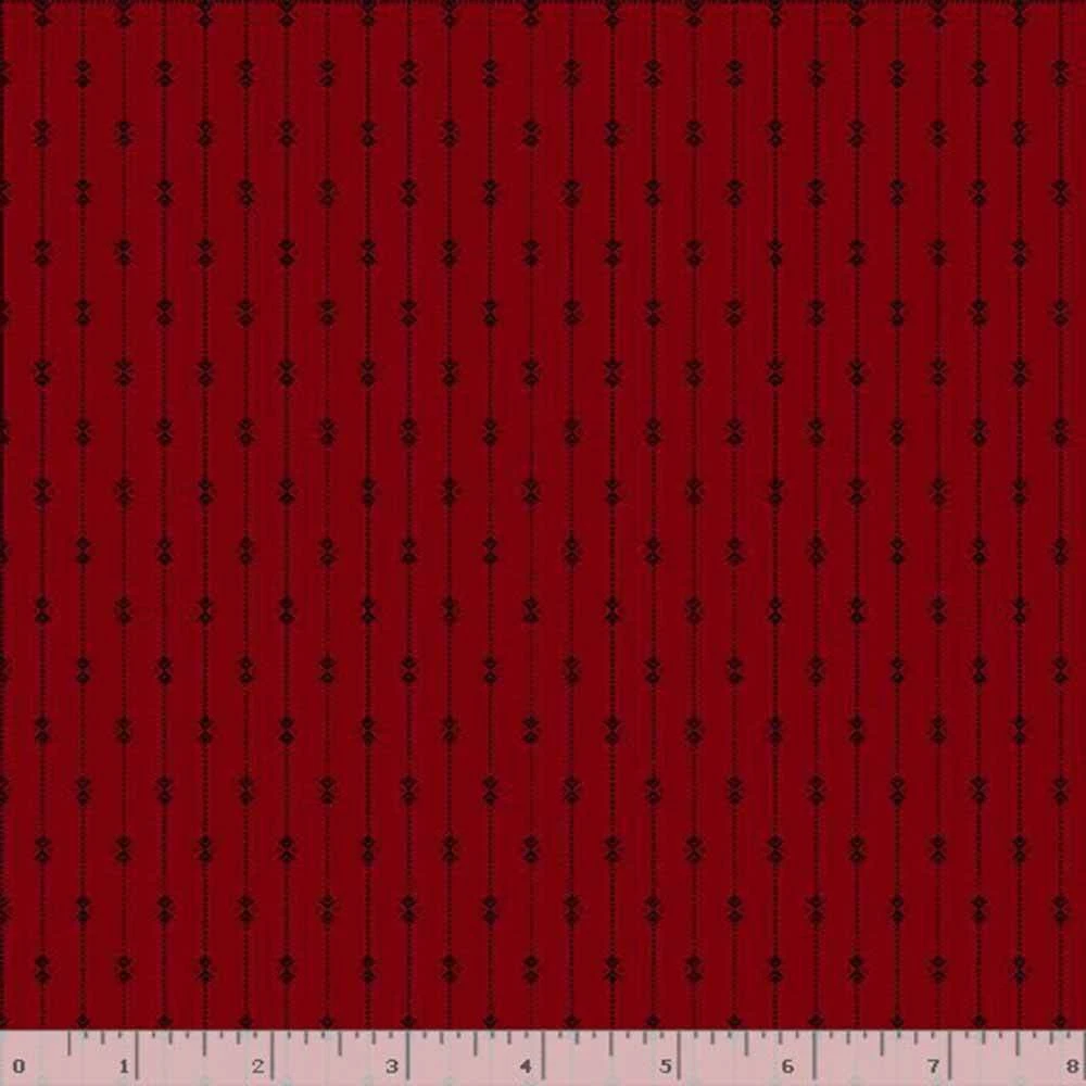 Marcus Fabrics - Betsy's Needlework By Pam Buda - Colonial Stripe - Red - Yardage 2 Marcus Fabrics - Betsy's Needlework By Pam Buda - Colonial Stripe - Red - Yardage - Image 2