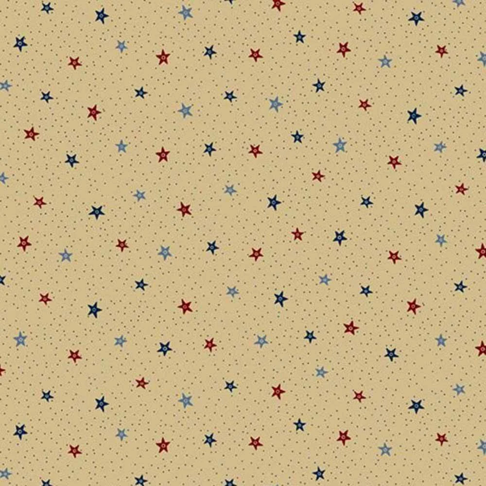 Marcus Fabrics - Betsy's Needlework By Pam Buda - Starry Sky - Beige - Yardage 1 Marcus Fabrics - Betsy's Needlework By Pam Buda - Starry Sky - Beige - Yardage