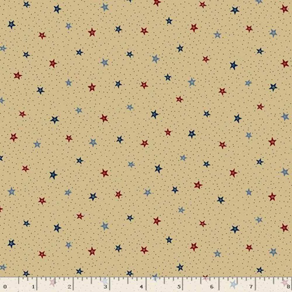 Marcus Fabrics - Betsy's Needlework By Pam Buda - Starry Sky - Beige - Yardage 2 Marcus Fabrics - Betsy's Needlework By Pam Buda - Starry Sky - Beige - Yardage - Image 2
