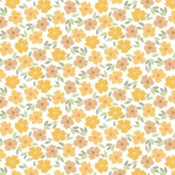 Dear Stella - Bees Knees - Posies - White - Yardage