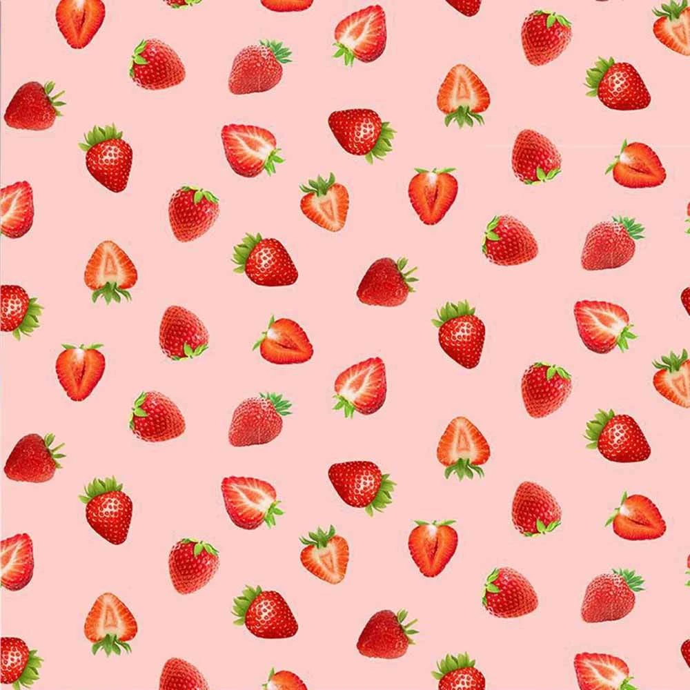 Timeless Treasures - Berry Sweet - Tossed Strawberries - Pink - Yardage 1 Timeless Treasures - Berry Sweet - Tossed Strawberries - Pink - Yardage