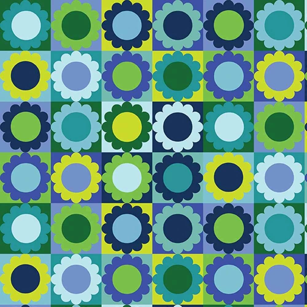 Riley Blake - Copacetic By Julia Frazier - Blueberry Flower Pie - Blue - Yardage 1 Riley Blake - Copacetic By Julia Frazier - Blueberry Flower Pie - Blue - Yardage