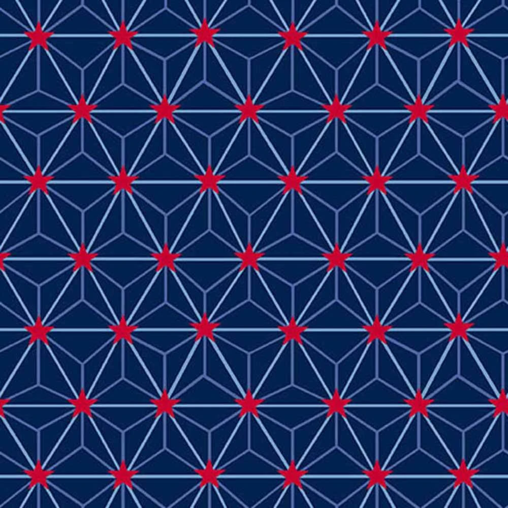 Andover Fabrics - Tradition -Star Grid - Blue - Yardage 1 Andover Fabrics - Tradition -Star Grid - Blue - Yardage