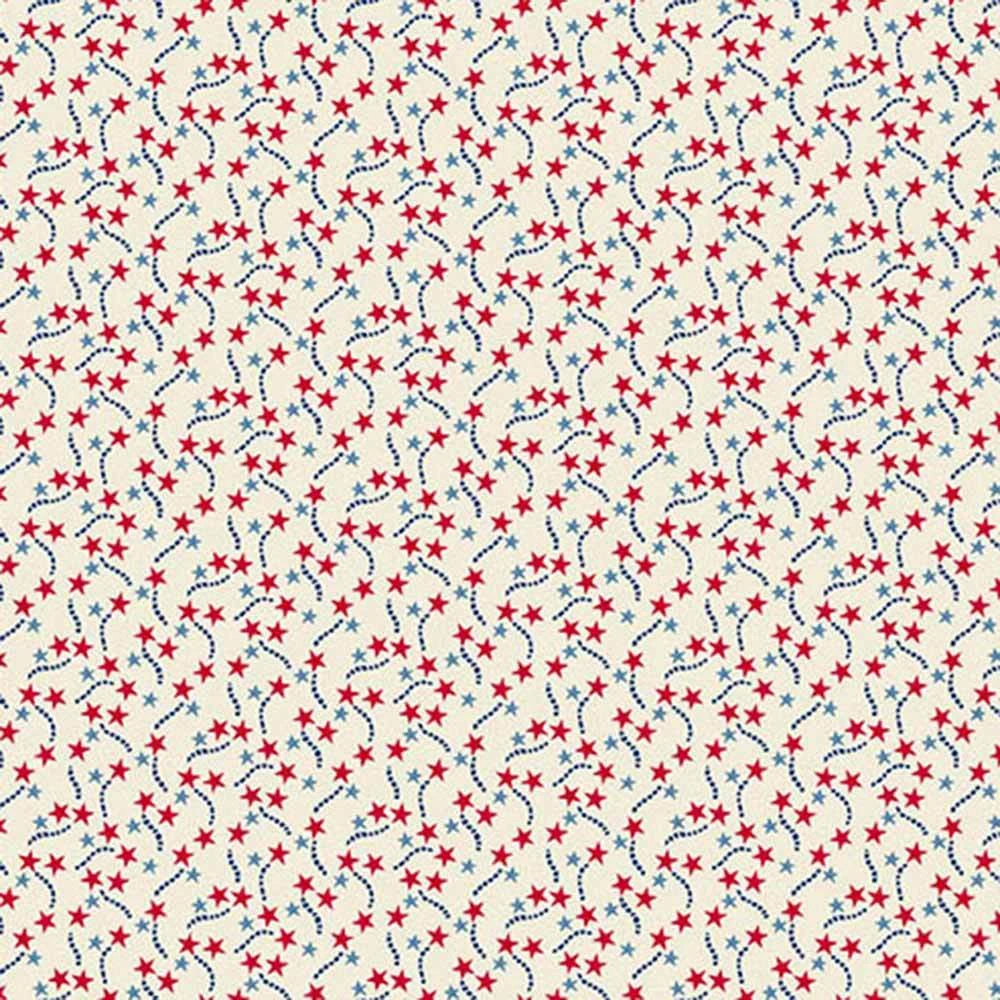 Andover Fabrics - Tradition - Calico Stars - White - Yardage 1 Andover Fabrics - Tradition - Calico Stars - White - Yardage