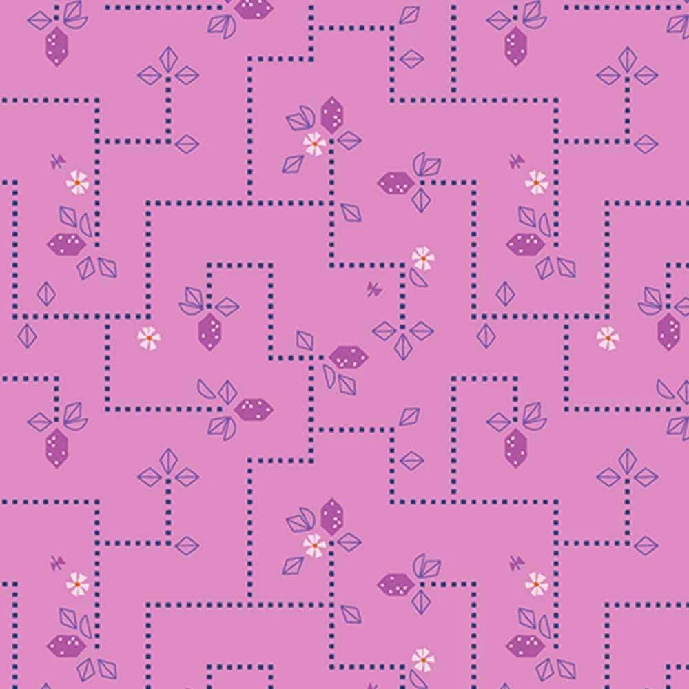 Andover Fabrics - Nora's Garden By Shauna Doris - Sour Patch - Pink Fizz - Yardage 1 Andover Fabrics - Nora's Garden By Shauna Doris - Sour Patch - Pink Fizz - Yardage