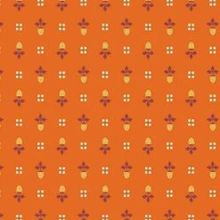 Andover Fabrics - Nora's Garden By Shauna Doris - Fleur De Fraise - Marmalade - Yardage