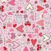 Maywood Studios - I Heart You - Kris Lammers - Focal - Pink - Yardage