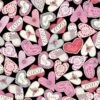 Maywood Studios - I Heart You - Kris Lammers - Packed Hearts - Black - Yardage