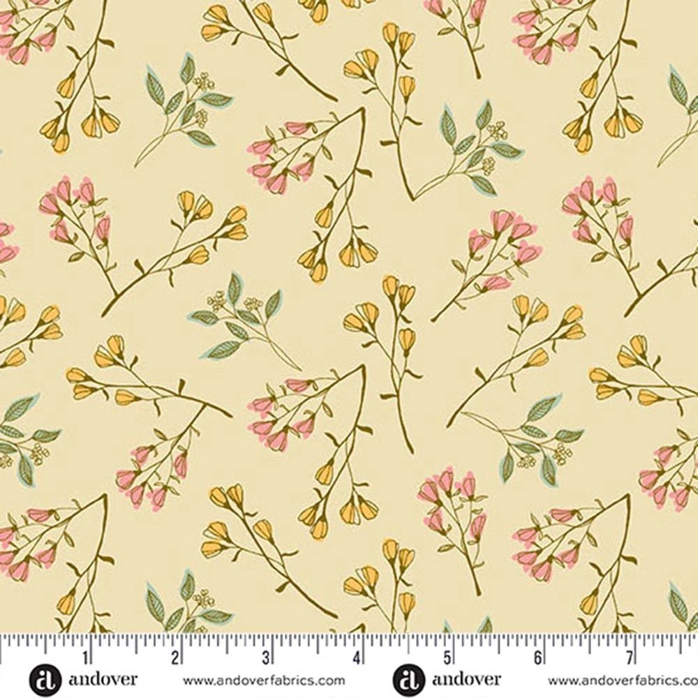 Andover Fabrics - Meadow Walk By Alexandra Bordallo - Bloom Burst - Cream - Yardage 2 Andover Fabrics - Meadow Walk By Alexandra Bordallo - Bloom Burst - Cream - Yardage - Image 2