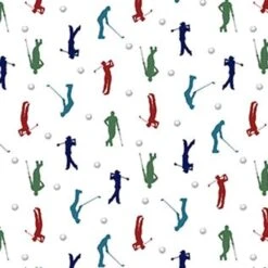 Northcott Fabrics - Hole In One - Racquel Martindale - Golf Stance - White - Yardage
