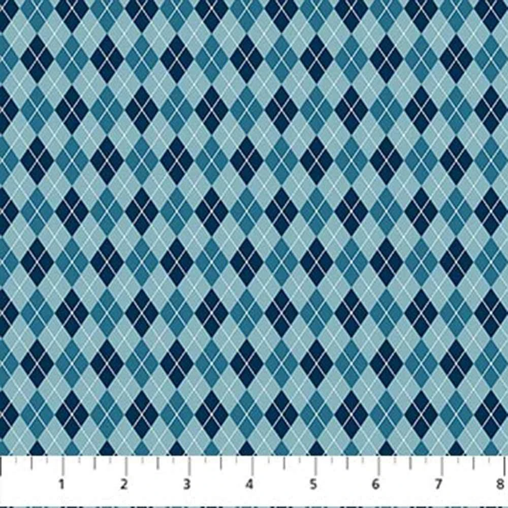 Northcott Fabrics - Hole In One - Racquel Martindale - Golf Plaid - Blue - Yardage 2 Northcott Fabrics - Hole In One - Racquel Martindale - Golf Plaid - Blue - Yardage - Image 2