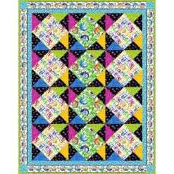 Color Spin Quilt - Cheerful And Colorful - Designed By Lisa Swenson Ruble - Quilt Kit