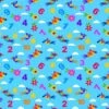 Henry Glass - Cheerful And Colorful - Kate Mawdsley - Birds And Numbers - Blue - Yardage -Keepsake Quilting Shop 1019291D 01