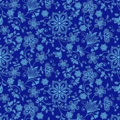 Henry Glass - Blue Prints - Color Principle - Wildflower Vine - Royal - Yardage