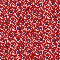 Blank Quilting - Liberty By Satin Moon Designs - Paisley - Red - Yardage