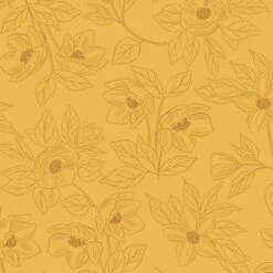 Andover Fabrics - Color Me Pretty - Stephanie Organes - Flora - Mustard - Yardage
